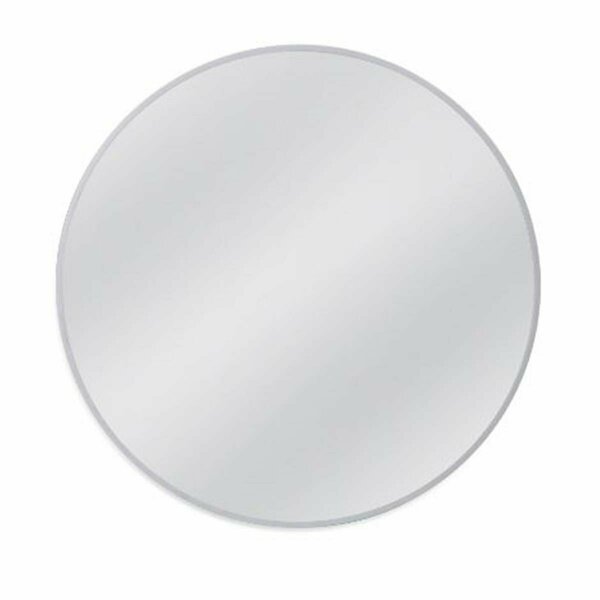 Bassett Miror Co Bassett Mirror  40 in. Round Portia Wall Mirror, Brushed Silver M4437EC